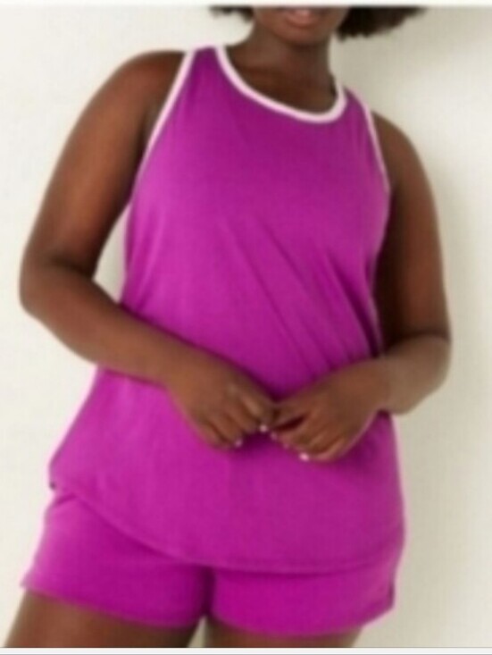 PINK Victoria's Secret Tops - Victoria's secret pink knit racerback everyday tank top PURPLE LARGE
